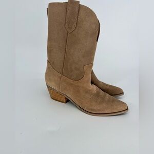 Nine West Women’s Tan Mid-Calf Western Style Boots sz 9